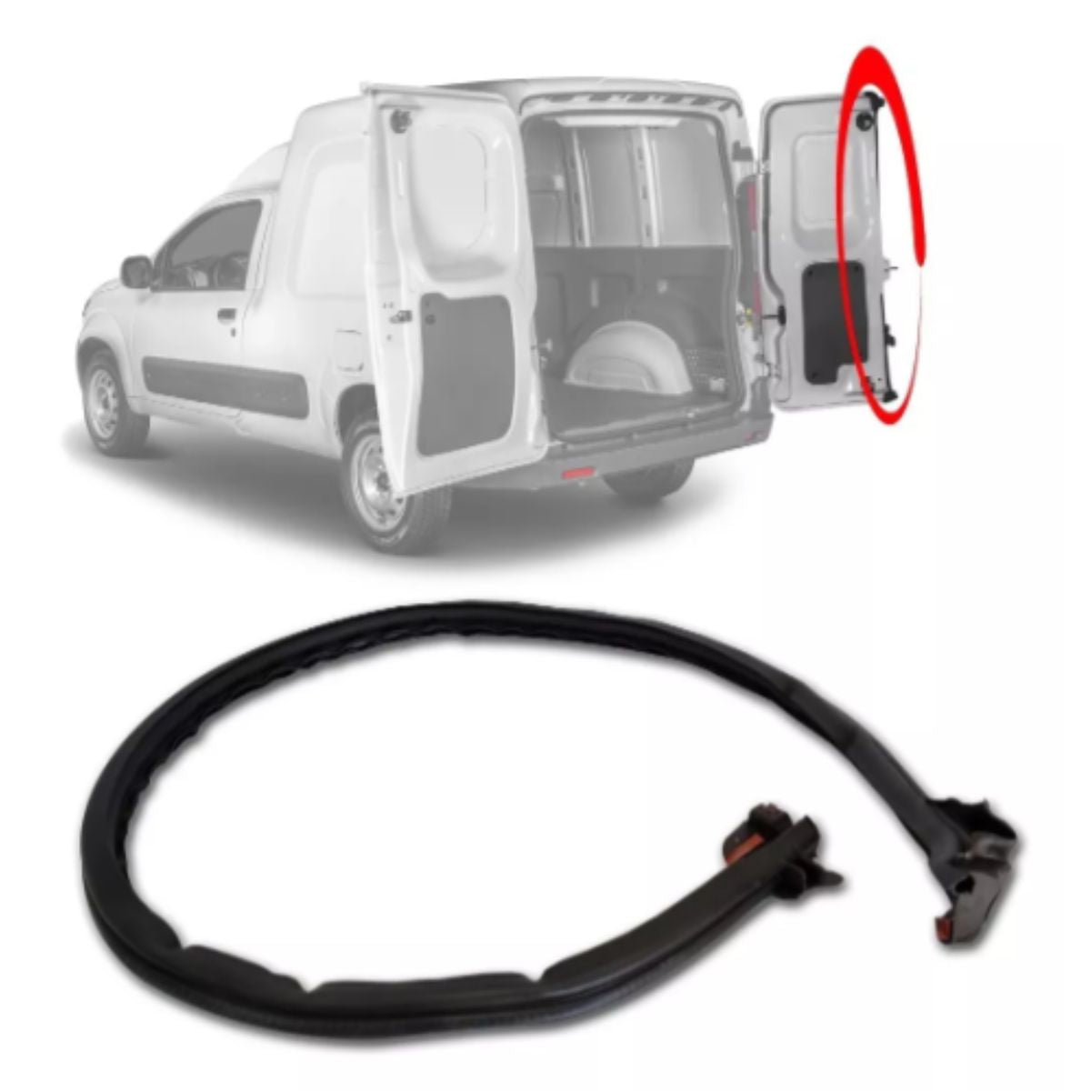 Burlete Central Puerta Trasera Fiorino Original (OEM: 52040436)
