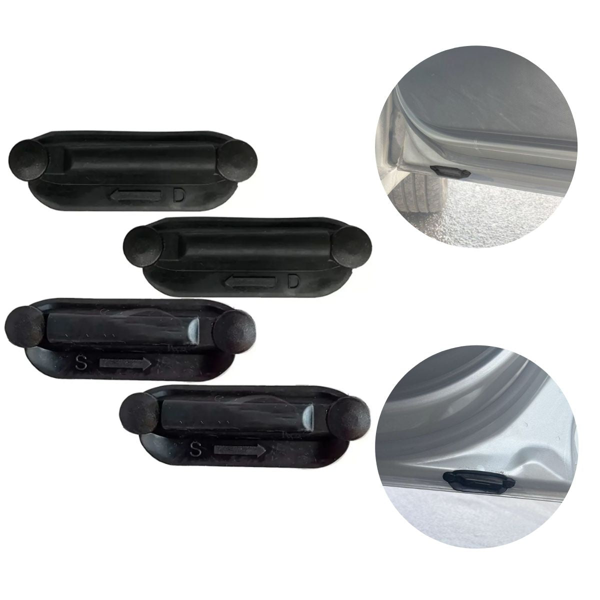 Kit de Gomas de Drenaje de Puerta Izquierda y Derecha para Fiat Argo y Strada (OEM: 52096423, 52096425)