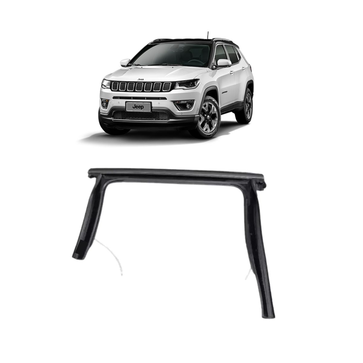 Burlete de vidrio trasero derecho Jeep Compass 2017 (OEM: 53334895)