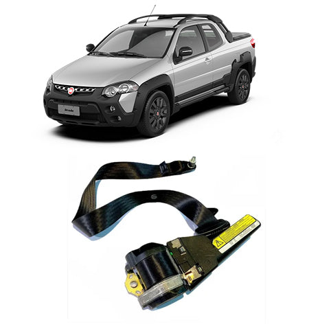 Cinturón de seguridad delantero derecho original Fiat Strada 2001-2013 (OEM: 100154671)