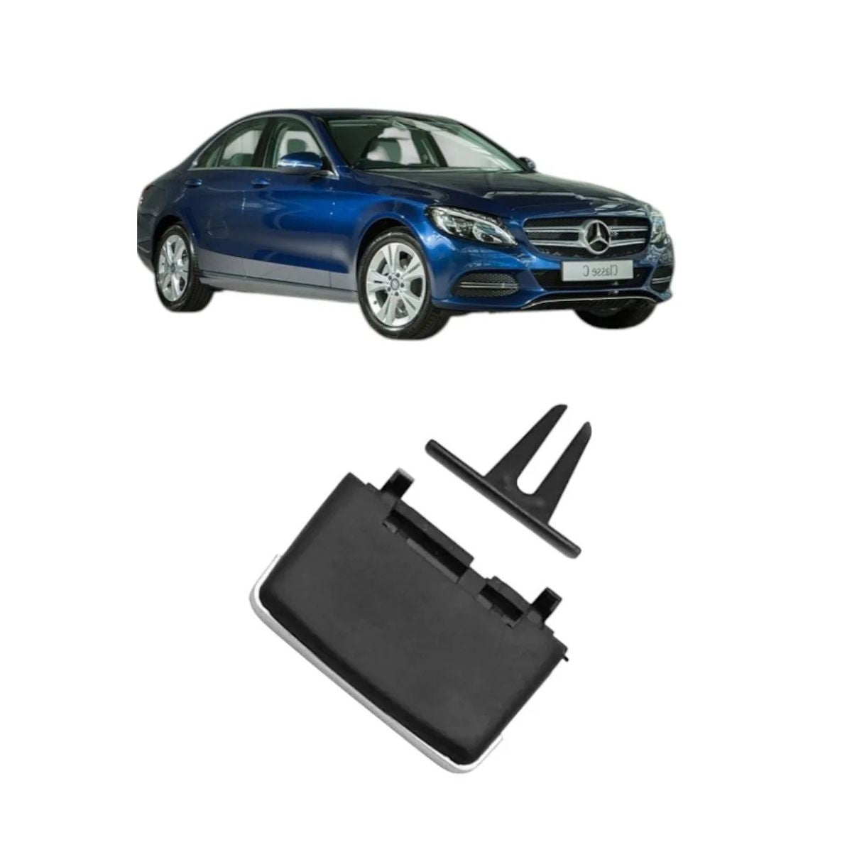 Clip para difusor de aire Mercedes Clase C180 C200 color plata
