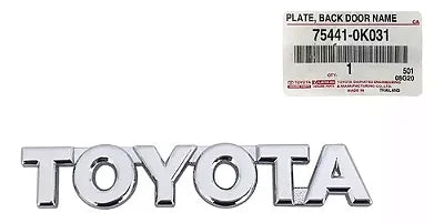 Emblema tapa trasera Toyota Hilux SW4 2005 a 2014