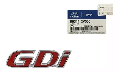 Emblema GDI Tapa de Maletero Hyundai Veloster 2011 a 2017