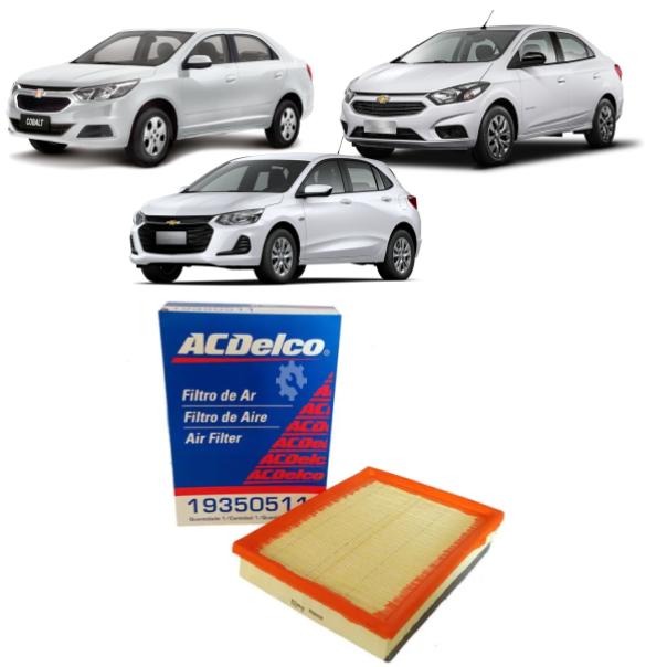 Filtro de aire de motor original para Chevrolet Prisma, Onix, Cobalt, Spin y JoyPlus (OEM: 19350511)