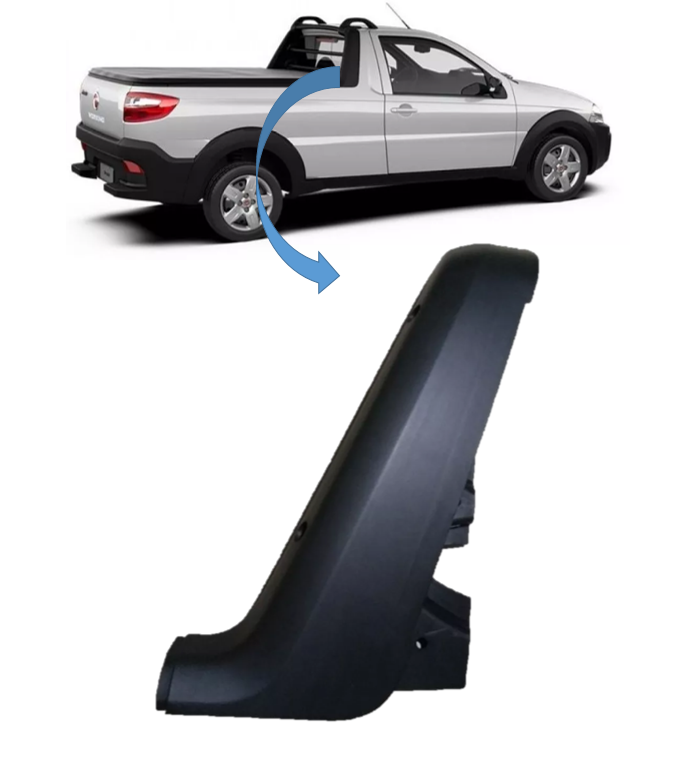 Moldura de Pick-up Lado Derecho Strada Working 2013 2014 2016 Original (OEM: 100208685)