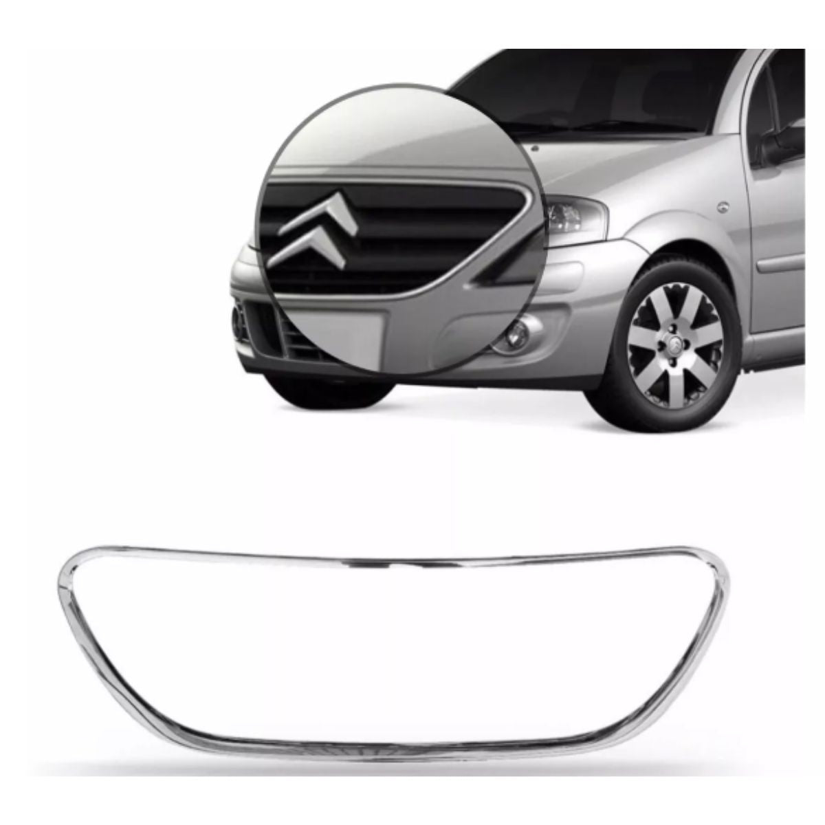 Moldura cromada para parrilla de parachoques Citroen C3 (OEM: 7452XZ)