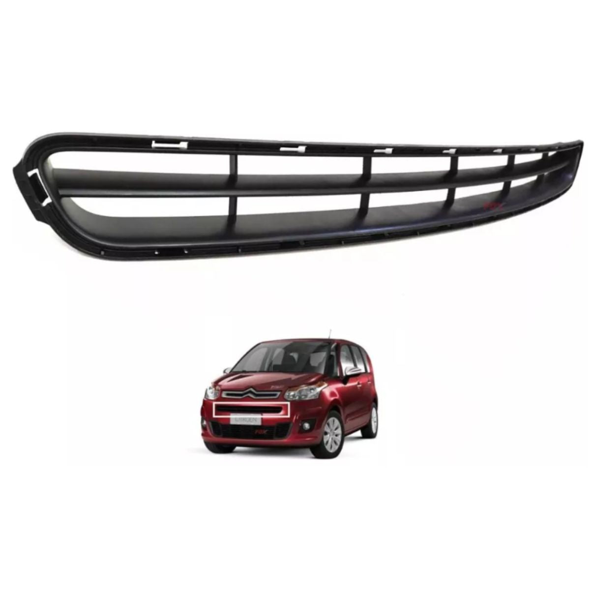 Parrilla superior de parachoques Citroen C3 Picasso original (OEM: 7422N5)