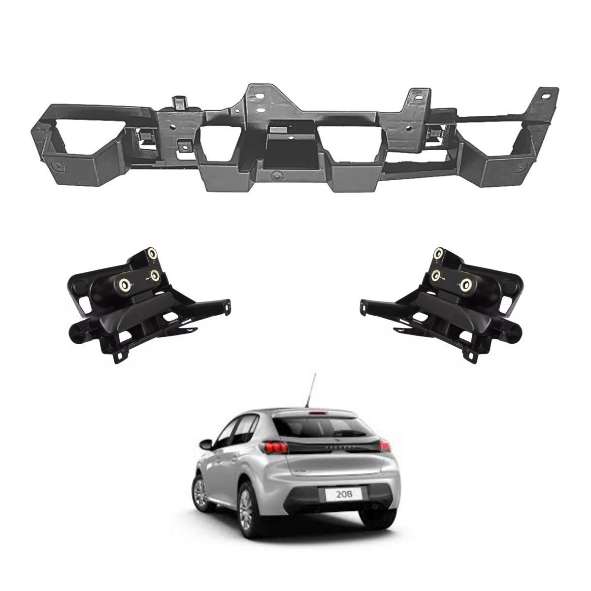 Guía Refuerzo Absorbedor Viga Parachoques Trasero Peugeot 208 (OEM: 9831605080 9823209380 9823209480)