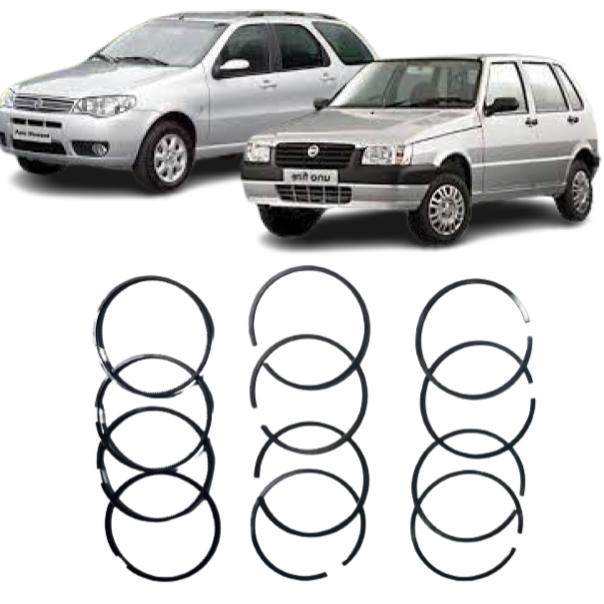 Juego de anillos de pistón Std Fiat Palio Siena Uno Mille Original (OEM: 7082253)