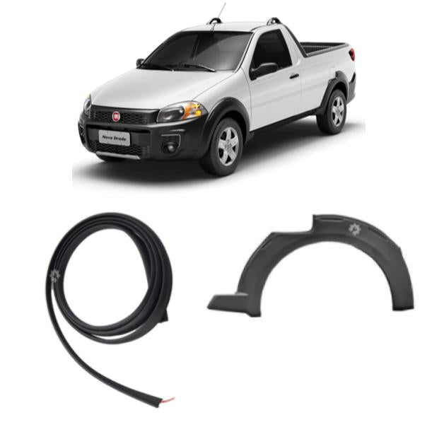 Kit moldura y guarnición de tapabarro trasero izquierdo Strada 2013 (OEM: 100208180 100220747)