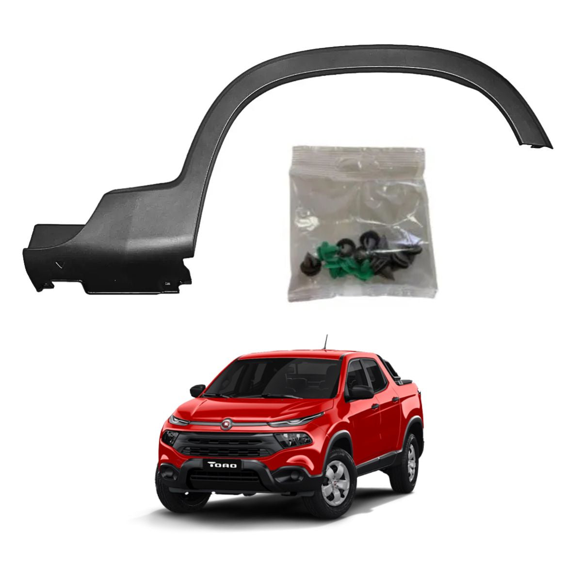 Kit Moldura Tapabarro Trasero Izquierdo + 13 Bujes Toro 16-20