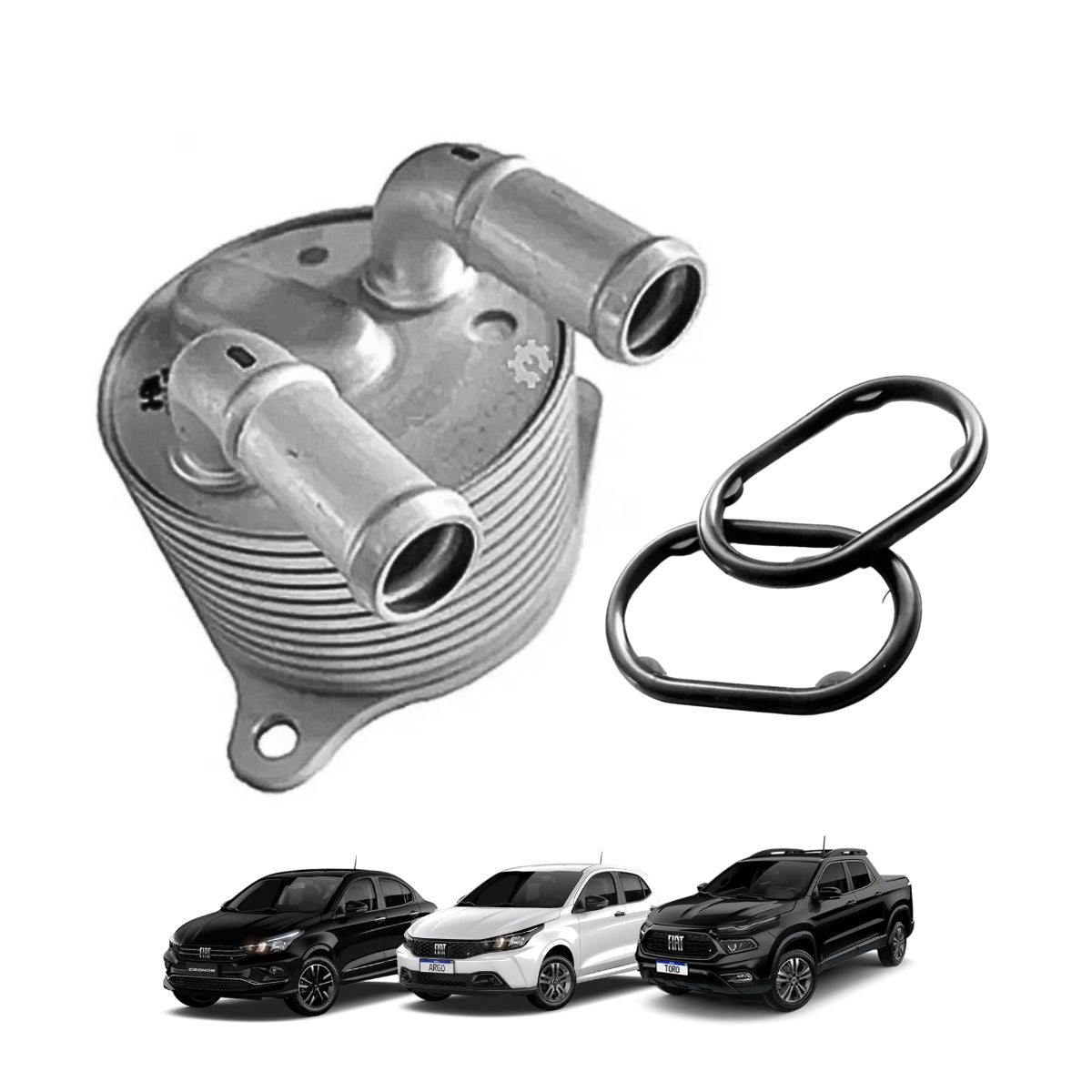 Kit de enfriador y cambiador de aceite de caja con anillos de sello para Argo, Cronos y Toro (OEM: 7089720 7089721)