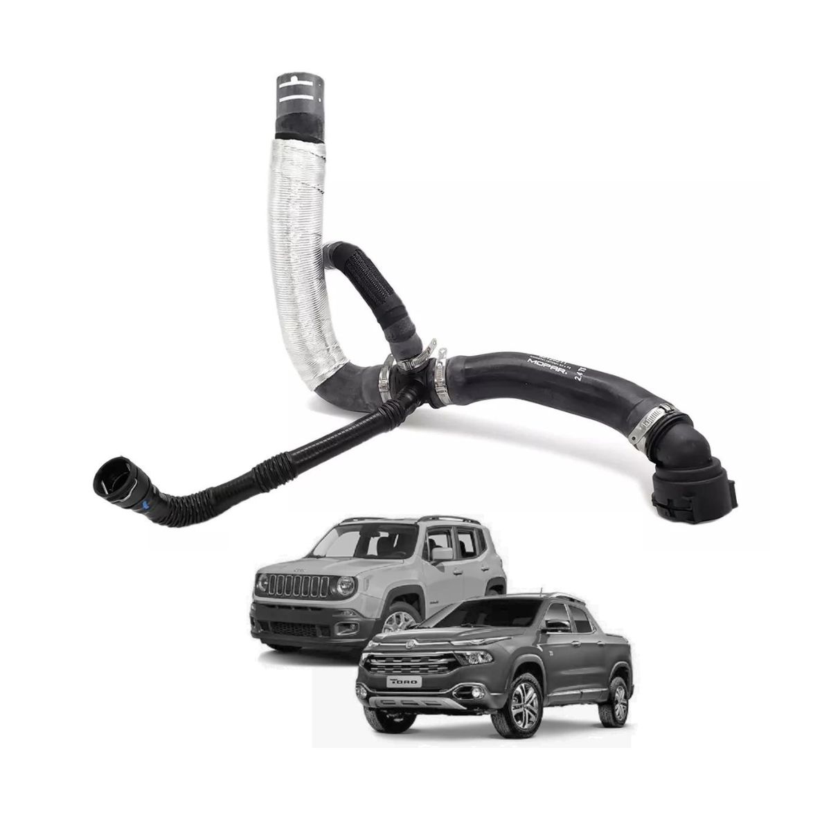 Manguera inferior de radiador para Fiat Toro y Renegade 2015-2021 (OEM: 52129211)