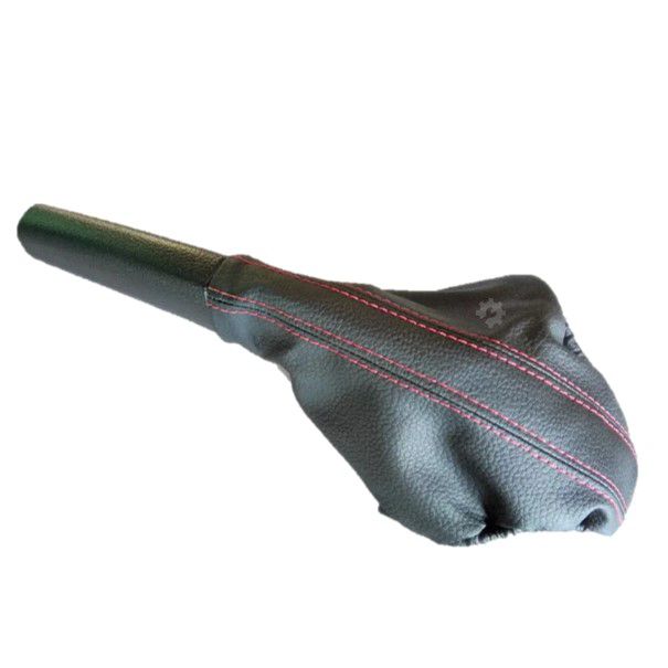 Funda de cuero para freno de mano con costura roja para Gol G3 G6