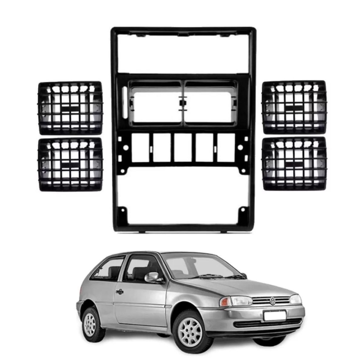 Moldura Central de Tablero con Radio y Difusores para Gol, Saveiro y Parati G2