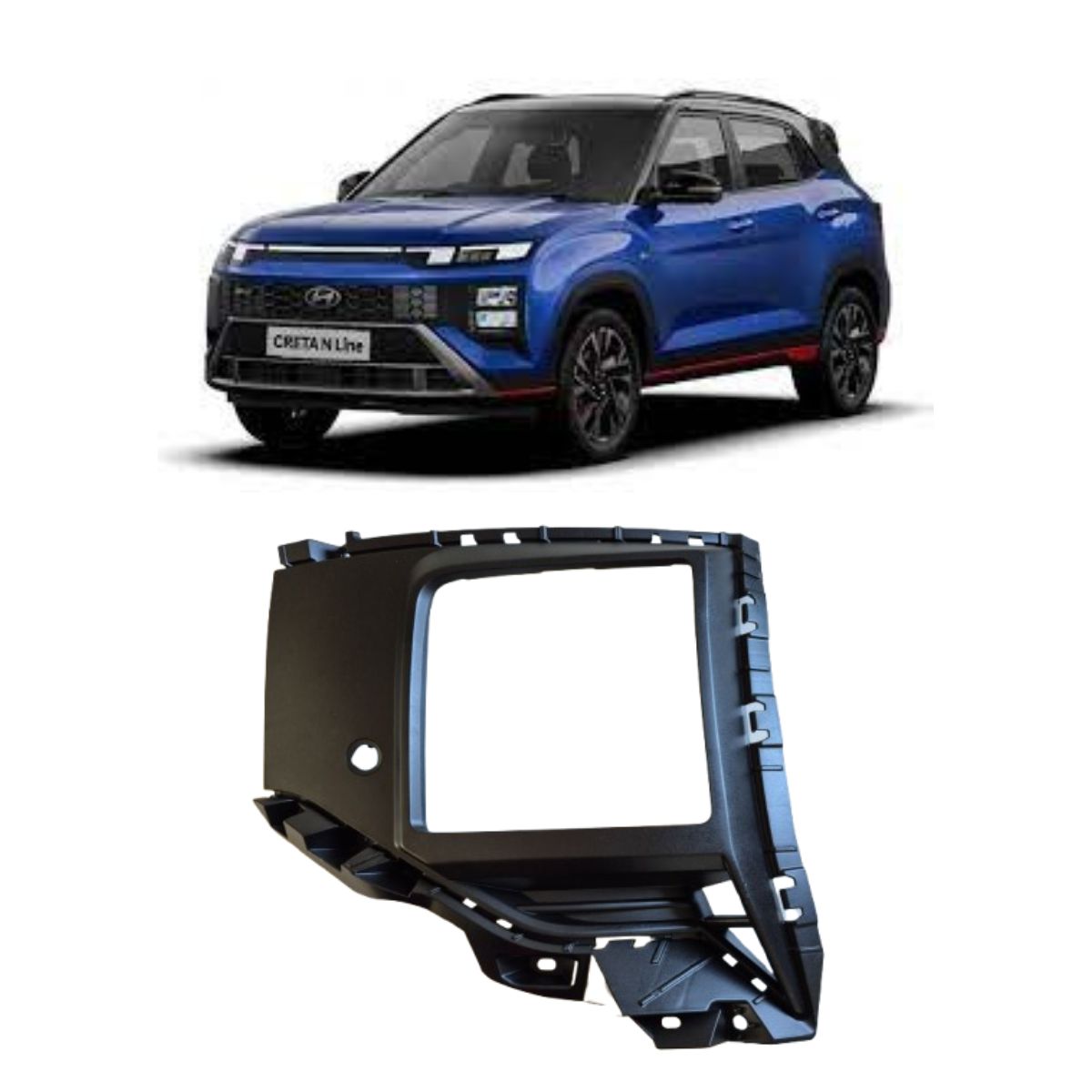 Moldura de foco delantero izquierdo Hyundai Creta Nline 2025/2026 (OEM: 86593BX950)