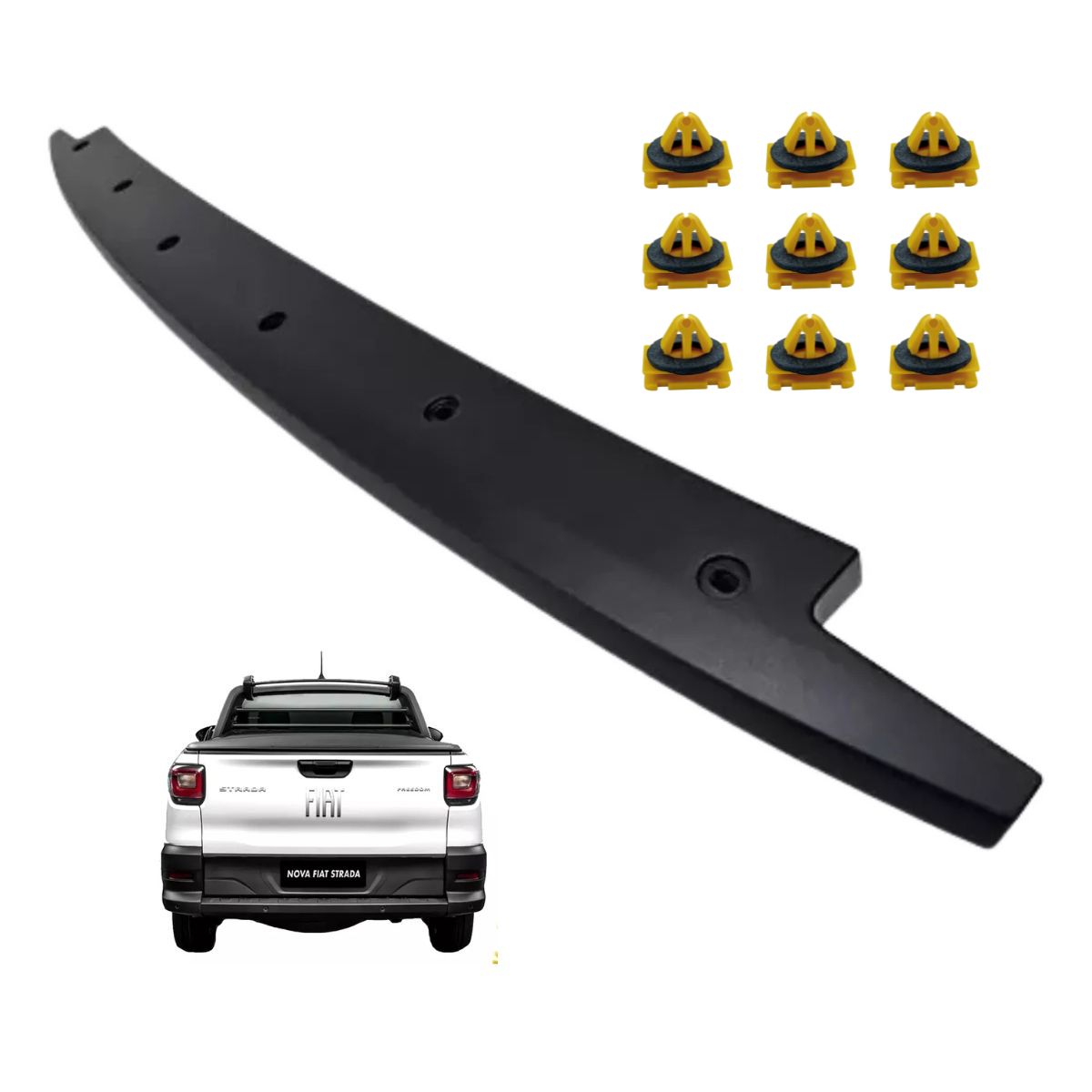 Moldura superior tapa de pick-up Fiat Strada 2020-2025