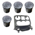 Moldura de Tablero Central y Difusores de Aire Laterales Fiat Doblo (OEM: 735310328, 735592238)