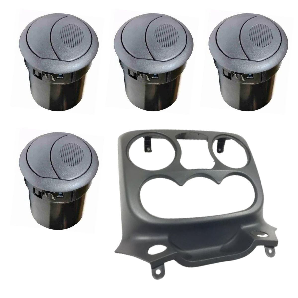 Moldura de Tablero Central y Difusores de Aire Laterales Fiat Doblo (OEM: 735310328, 735592238)