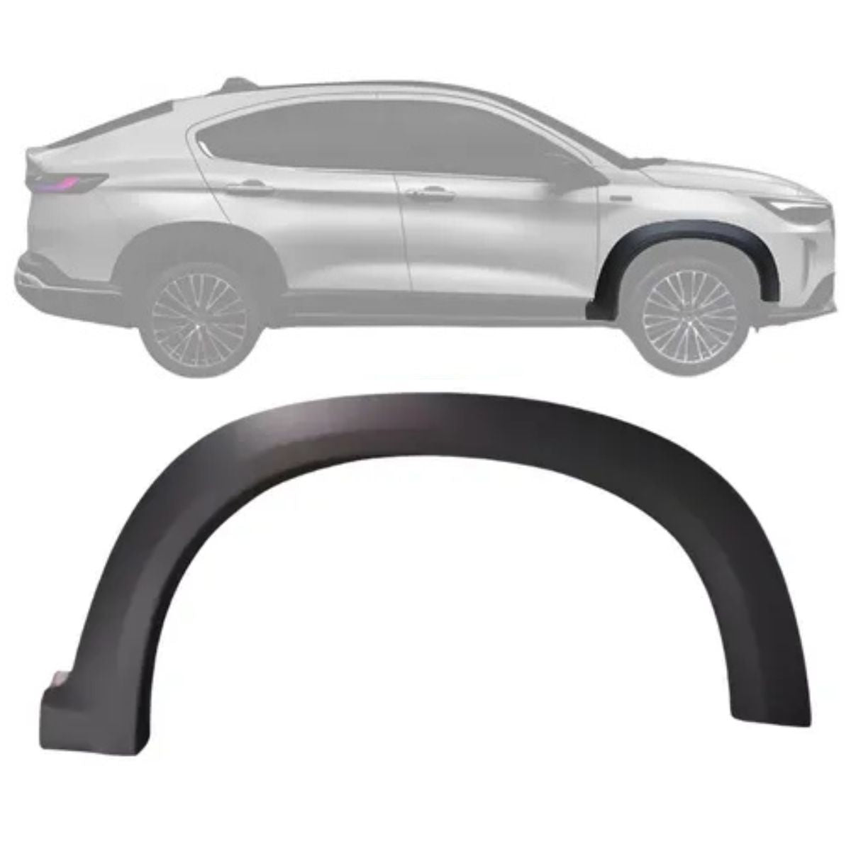 Moldura tapabarro delantero derecho Fiat Fastback 2023-2025 (OEM: 100272669)