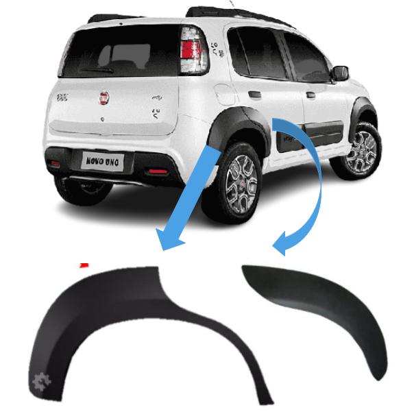 Moldura Tapabarro y Moldura Porta Trasera Derecha Uno Way 18 (OEM: 100219718 100219703)