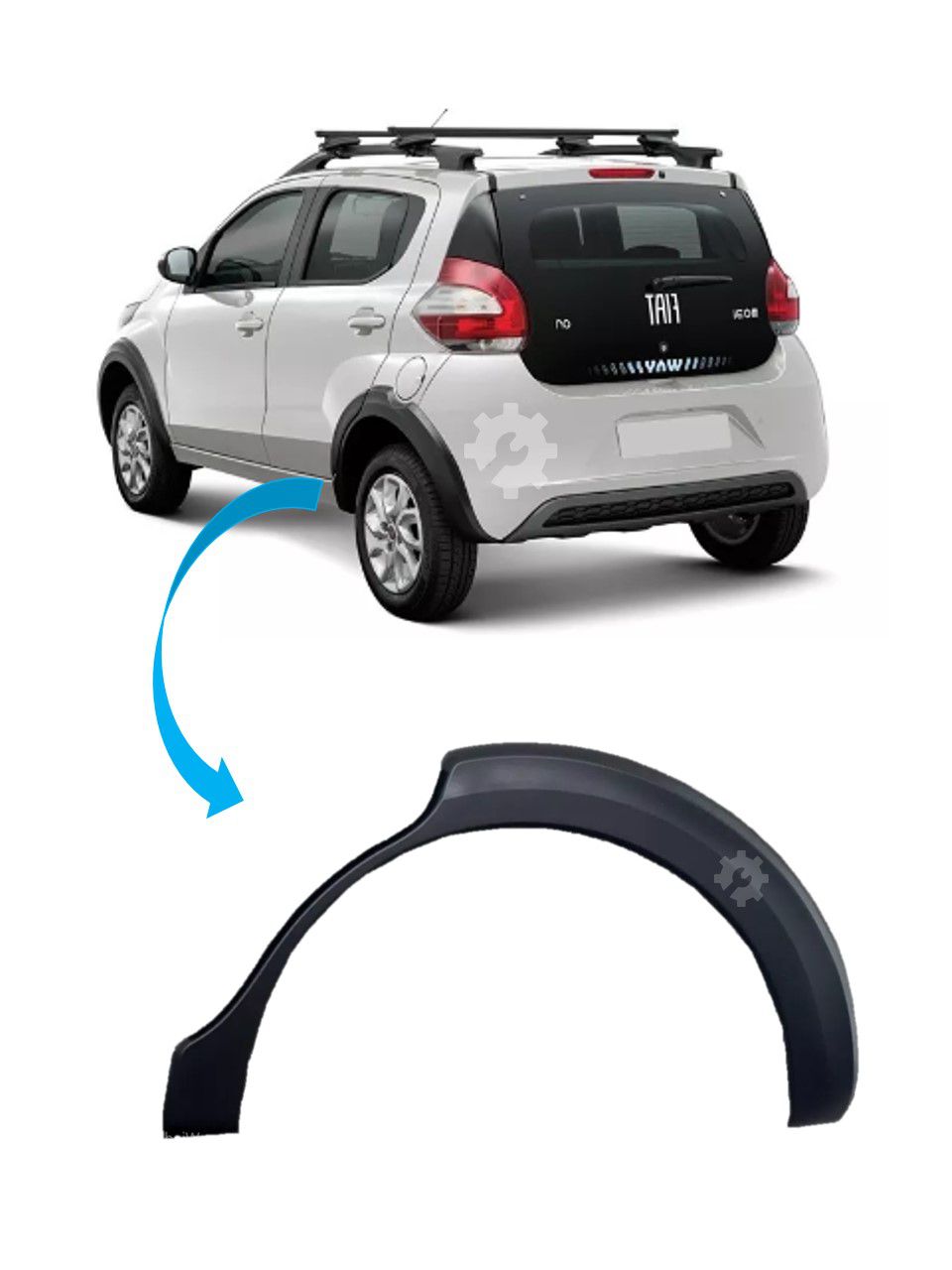 Moldura Tapabarro Trasero Izquierdo Fiat Mobi Way Original (OEM: 100233285)
