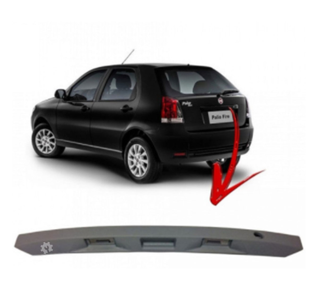 Moldura de portón trasero Fiat Palio Fire original (OEM: 735366784)