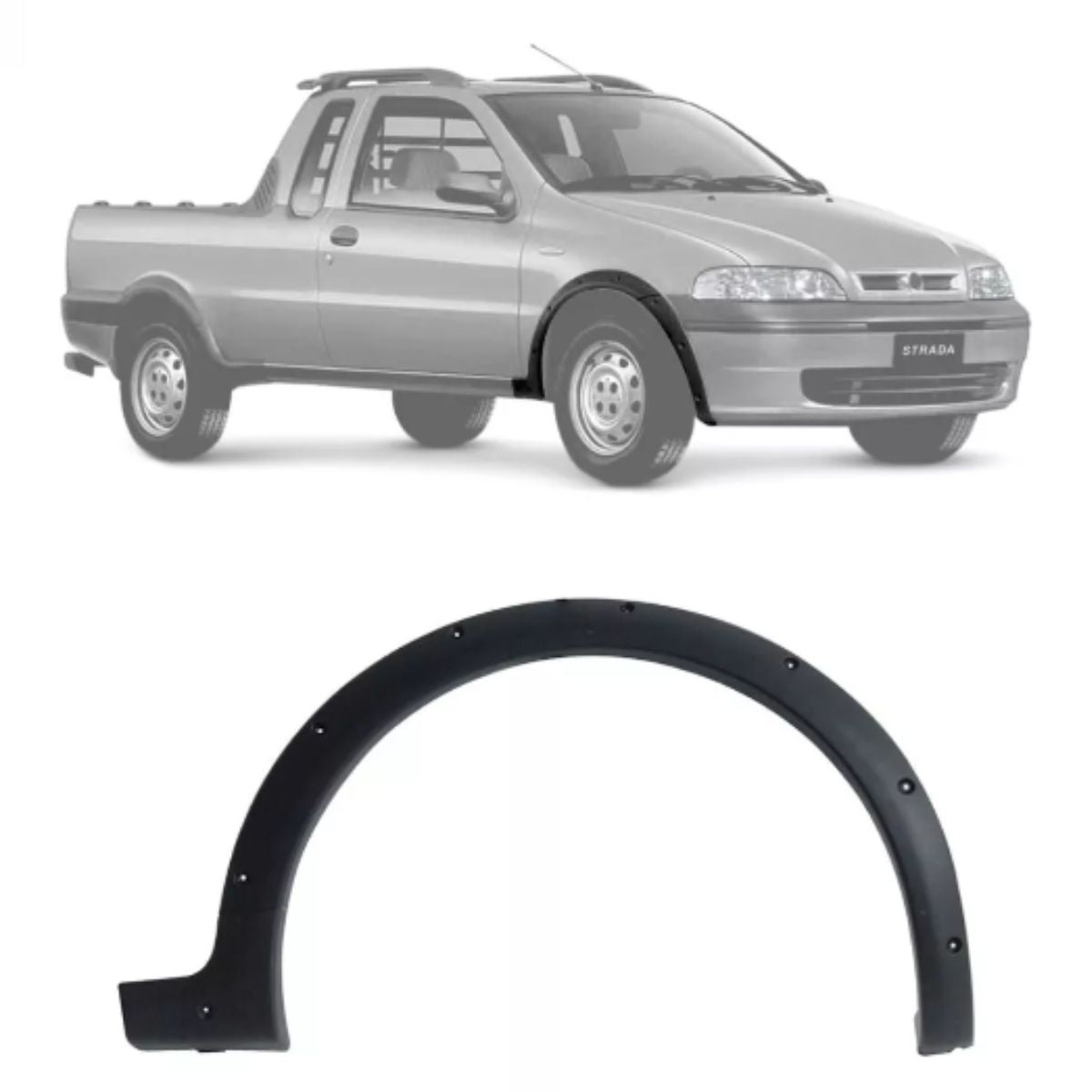Moldura de tapabarro delantera izquierda para Fiat Strada Adventure Working (OEM: 735305631)