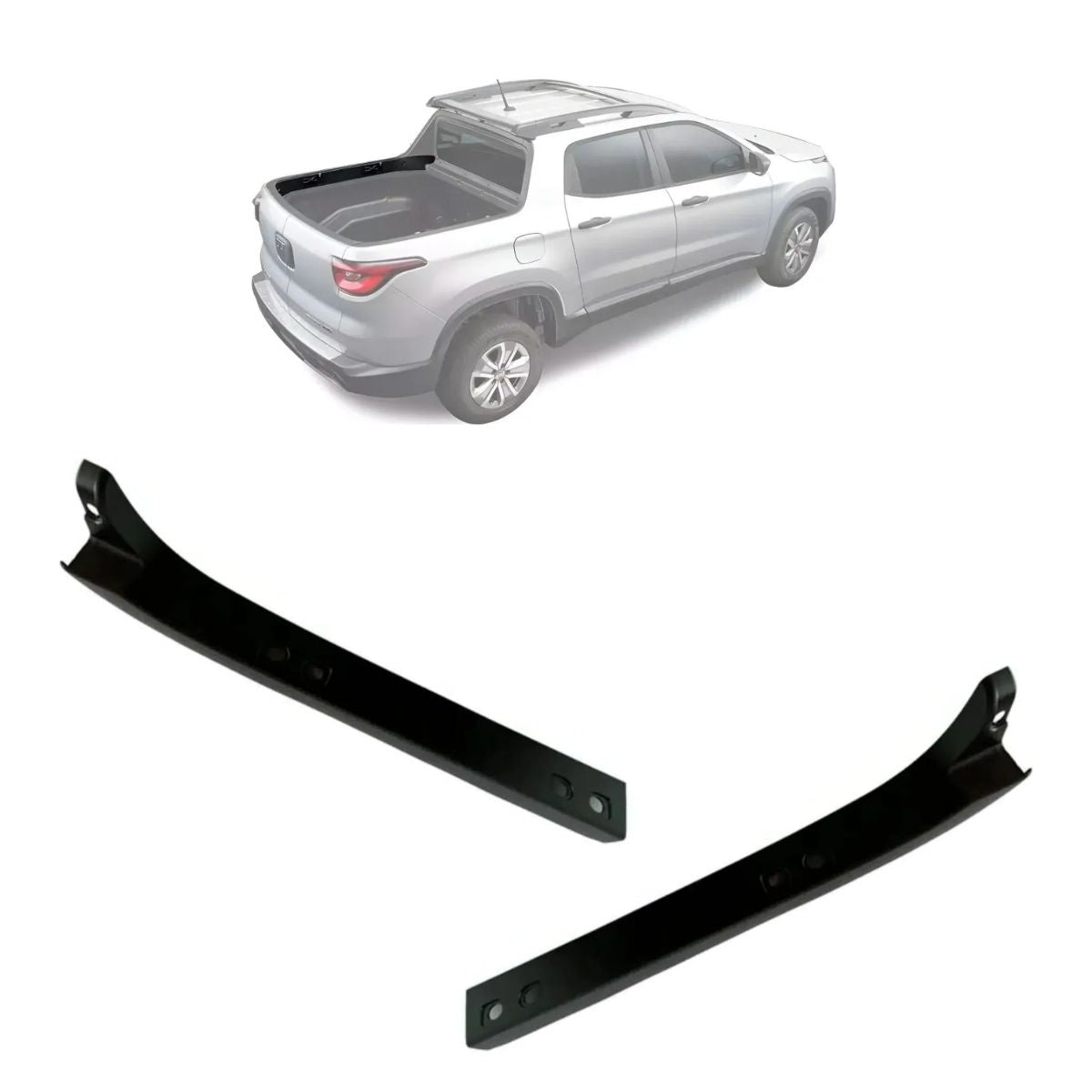 Par de molduras laterales de caja de carga para Fiat Toro