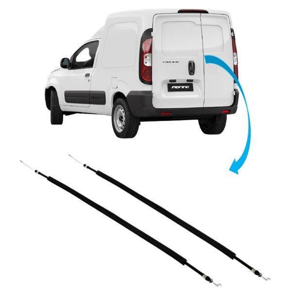 Par de cables de acero para cerradura de puerta trasera para Fiat Fiorino Original (OEM: 52236328, 51949994)