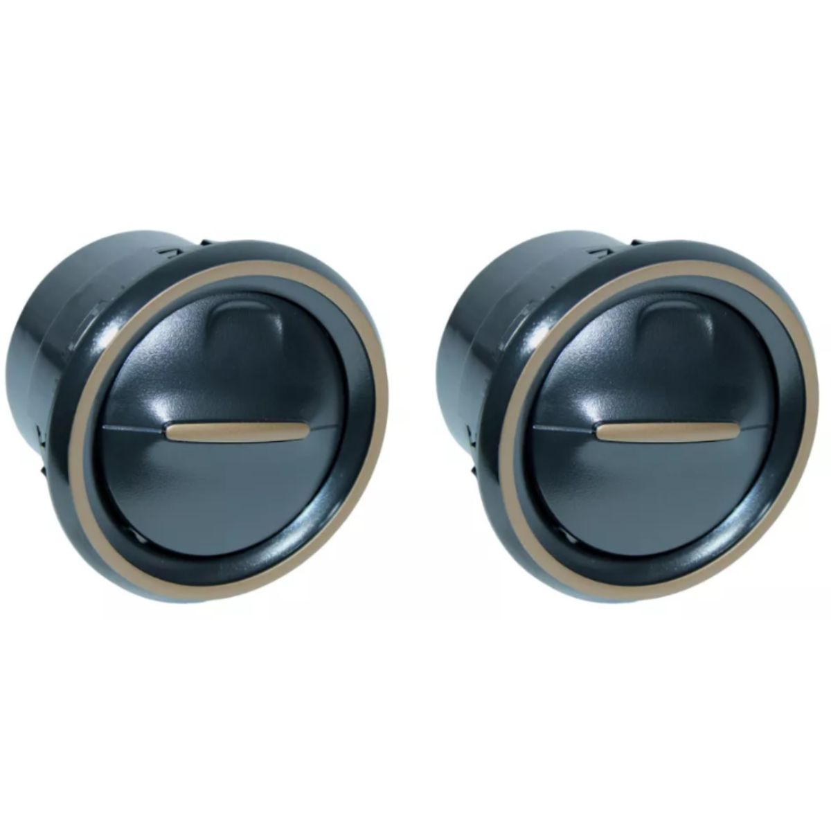 Par de difusores de aire tablero Renault Duster Oroch café dorado (OEM: 687606476R)