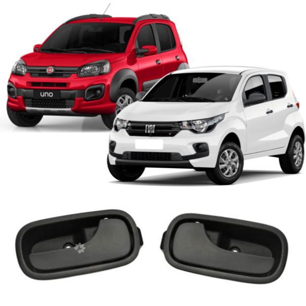 Par de manillas de puerta delanteras interiores para Fiat Novo Uno y Mobi (OEM: 100185744 100185743)
