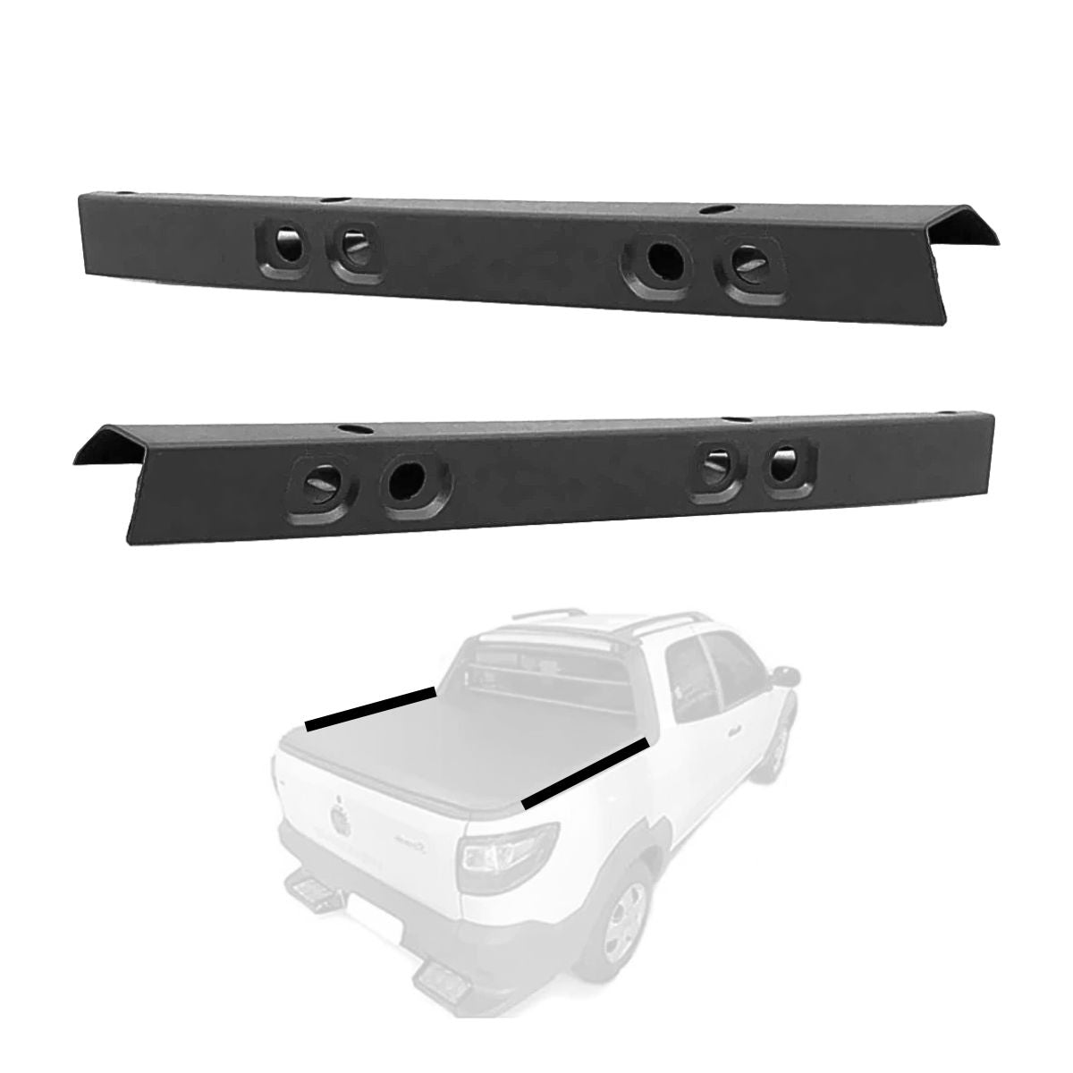 Par de molduras laterales de pickup para Fiat Strada Cabina Doble 2014-2020 (OEM: 100211229 100211224)