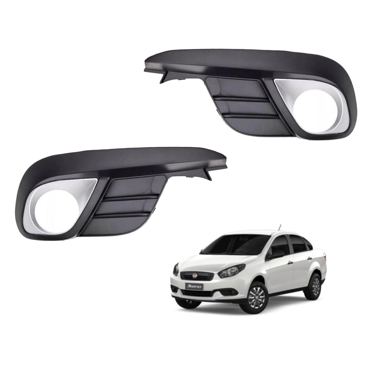 Par de molduras para foco neblinero Fiat Grand Siena (OEM: 100201015 100201012)