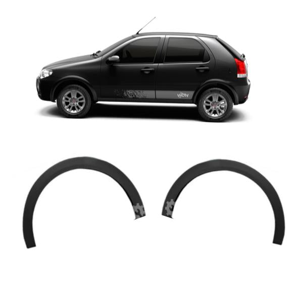 Par Moldura Tapabarro Llanta Trasera Fiat Palio Way (OEM: 100220196 100220193)