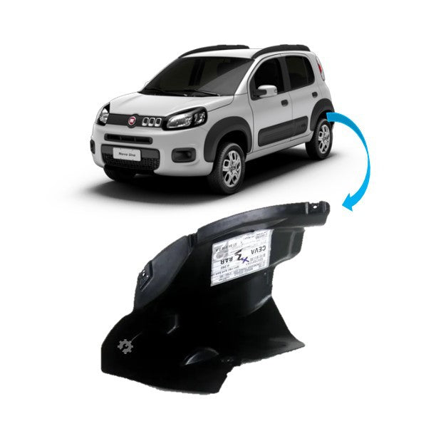 Tapabarro trasero izquierdo original para Fiat Novo Uno (OEM: 51868362)