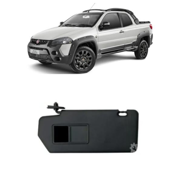 Quitasol izquierdo negro original Fiat Strada (OEM: 100249761)