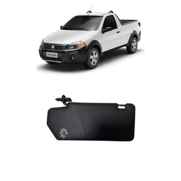 Quitasol izquierdo negro sin espejo para Fiat Strada (OEM: 100249760)