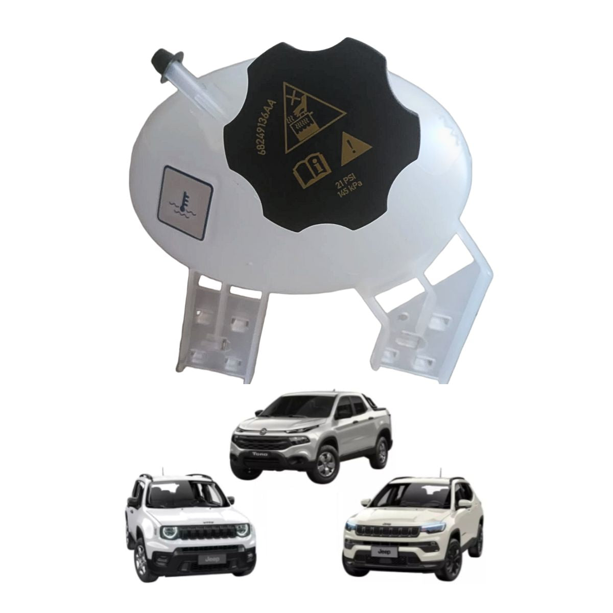 Depósito de agua para Toro, Renegade y Compass 2016-2020 Flex Diesel (OEM: 52195041)
