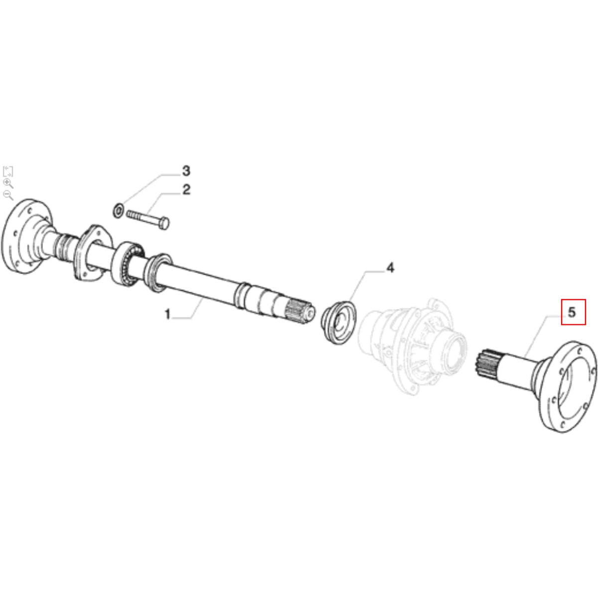 Semieje lado izquierdo para Fiat Grand Siena, Argo, Strada, Doblo e Idea (OEM: 55234016)